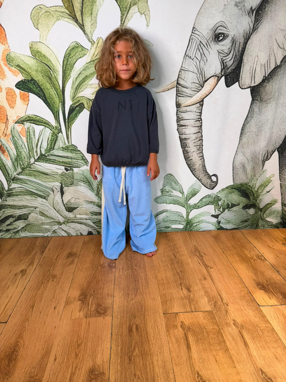 PANTALONE TUTA AZZURRO 7YGH NEW