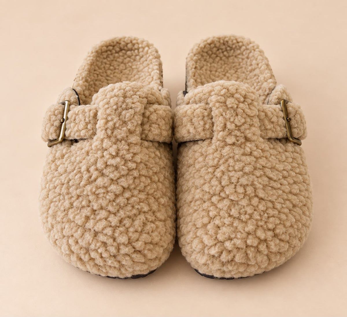 SCARPE CON PELO KHAKI NEW