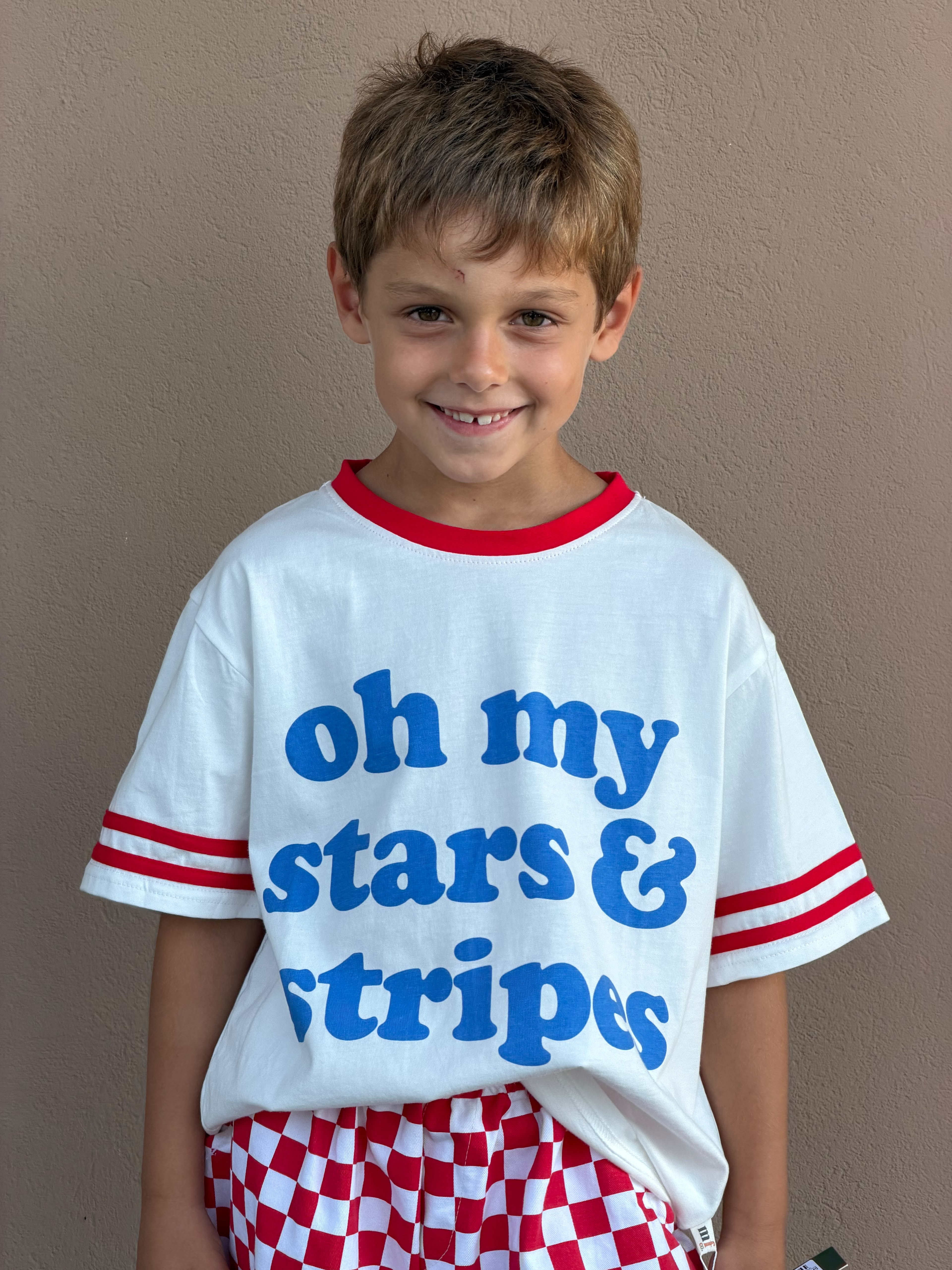 T-SHIRT OH MY STAR AND STRIPES MINIMALIST FOLK