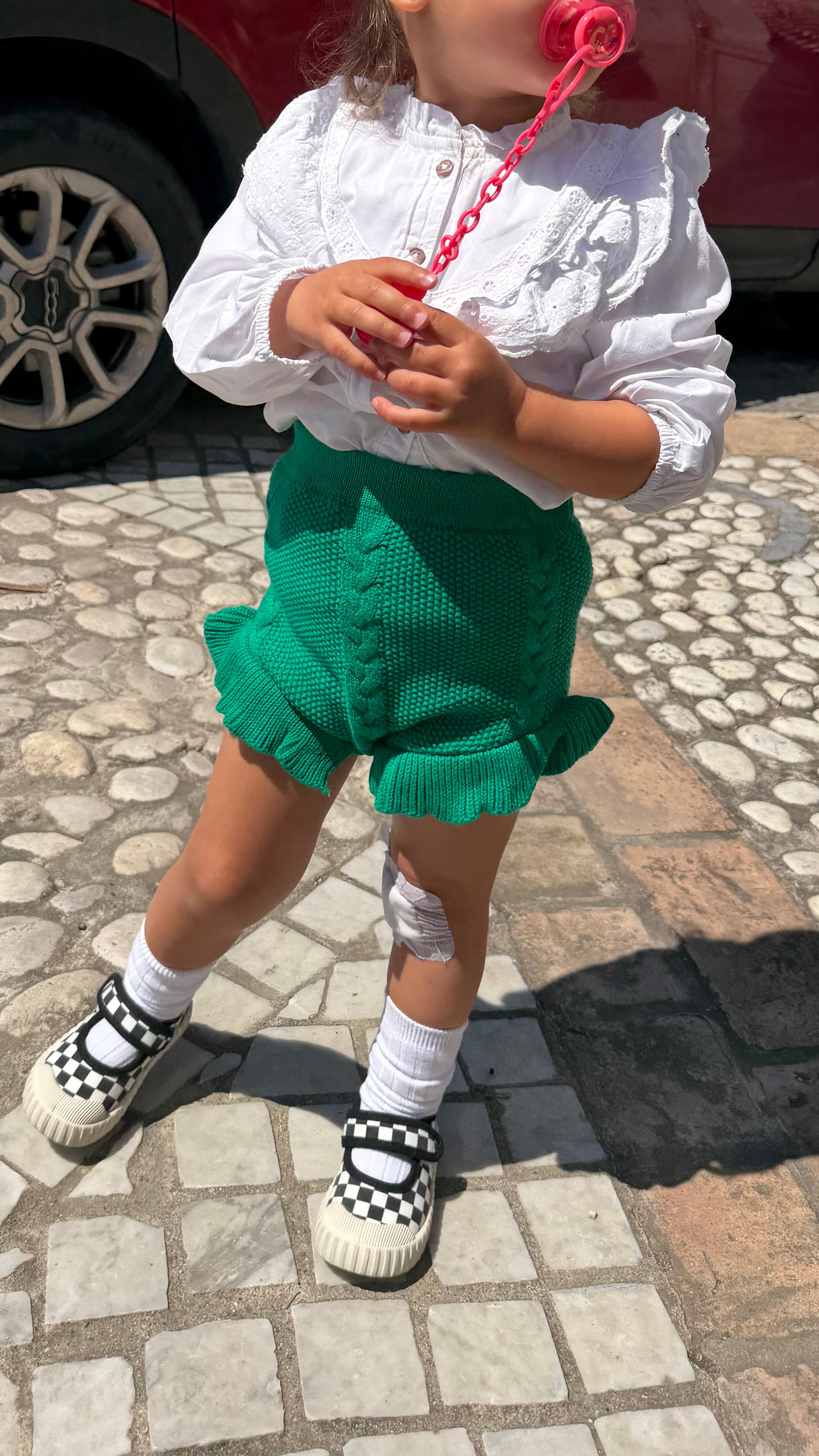 PANTALONCINO VERDE FRU FRU