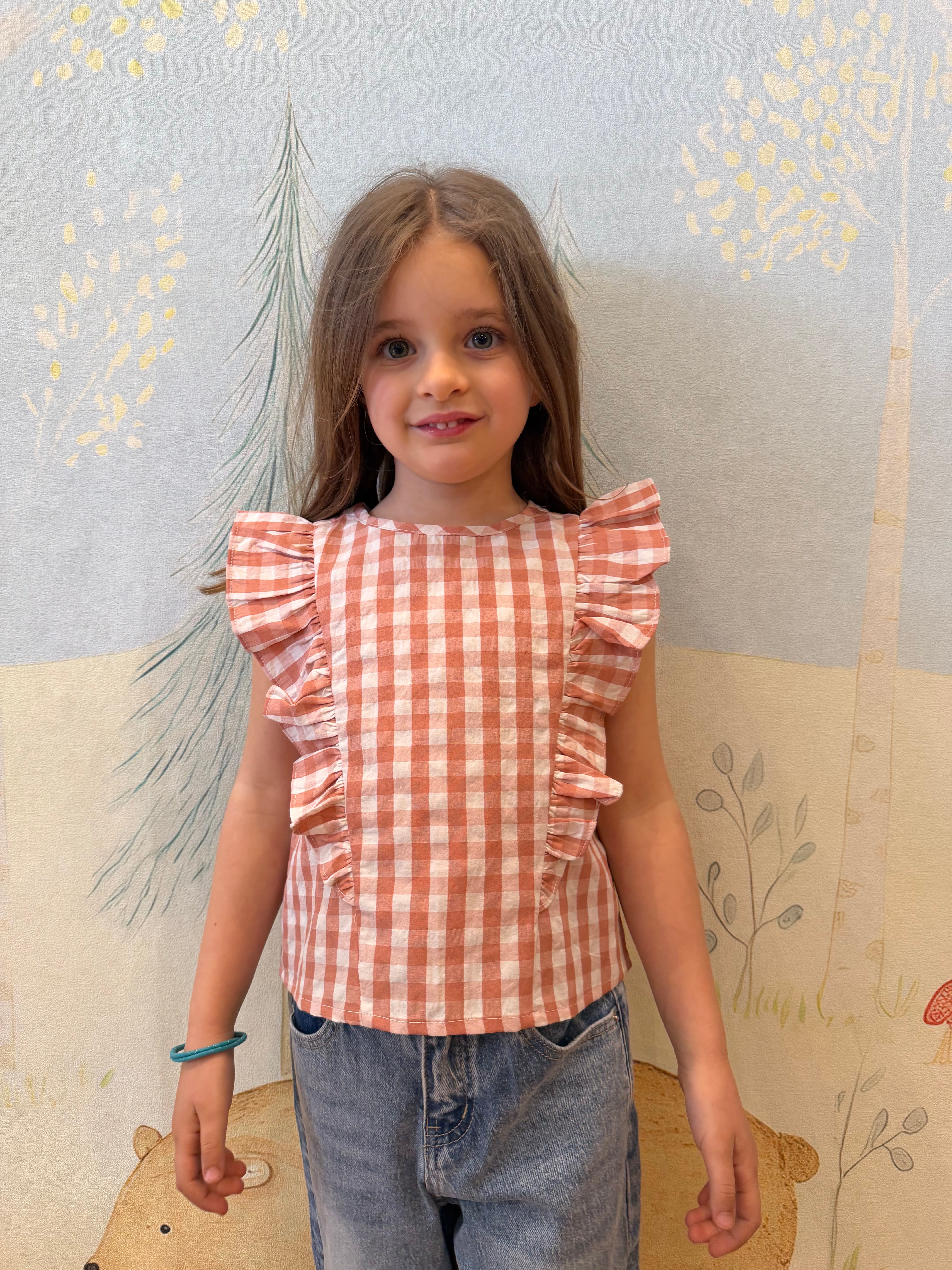 TOP FRU FRU QUADRETTI ROSA