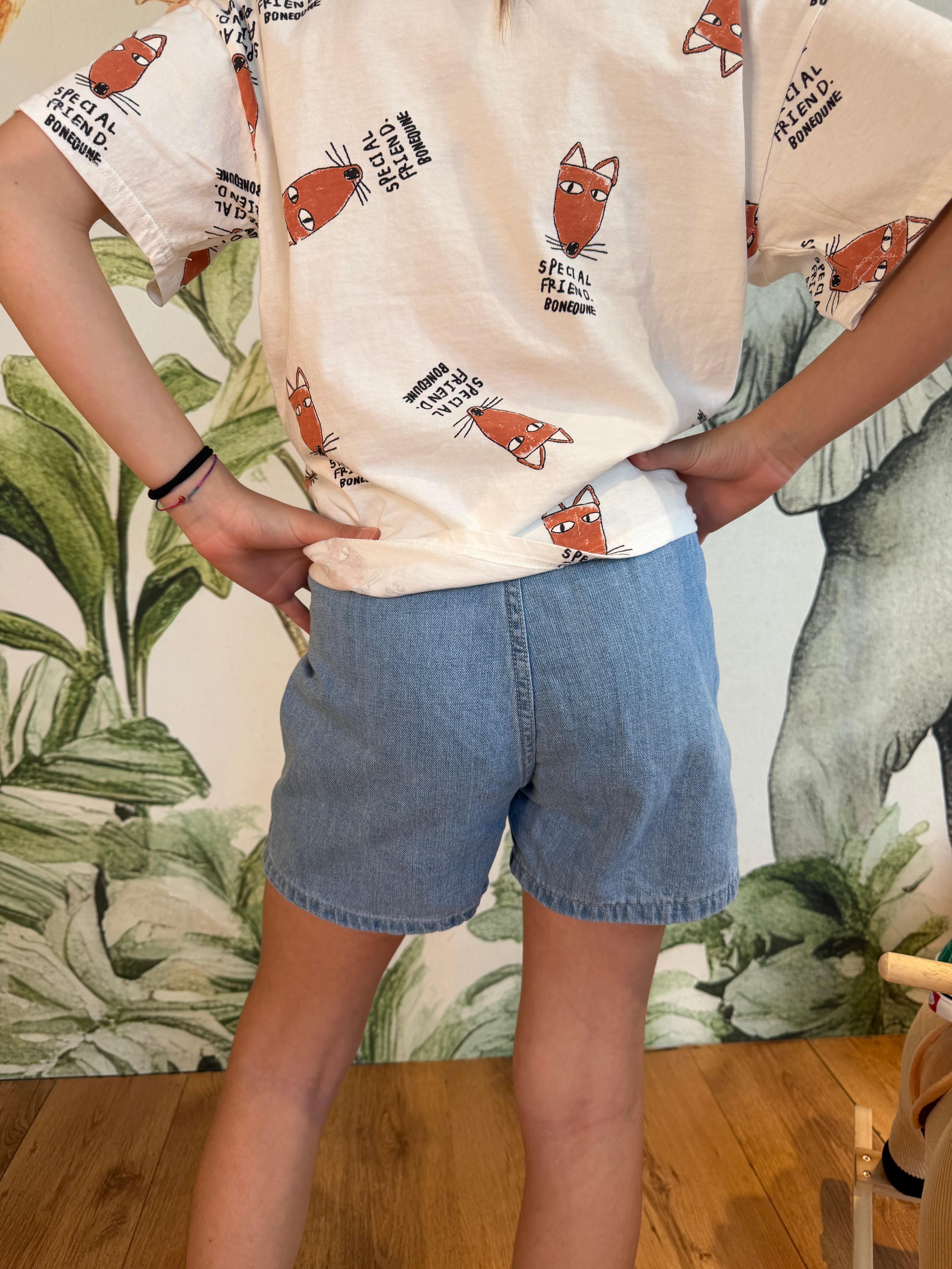 PANTALONCINO DI JEANS SLUB