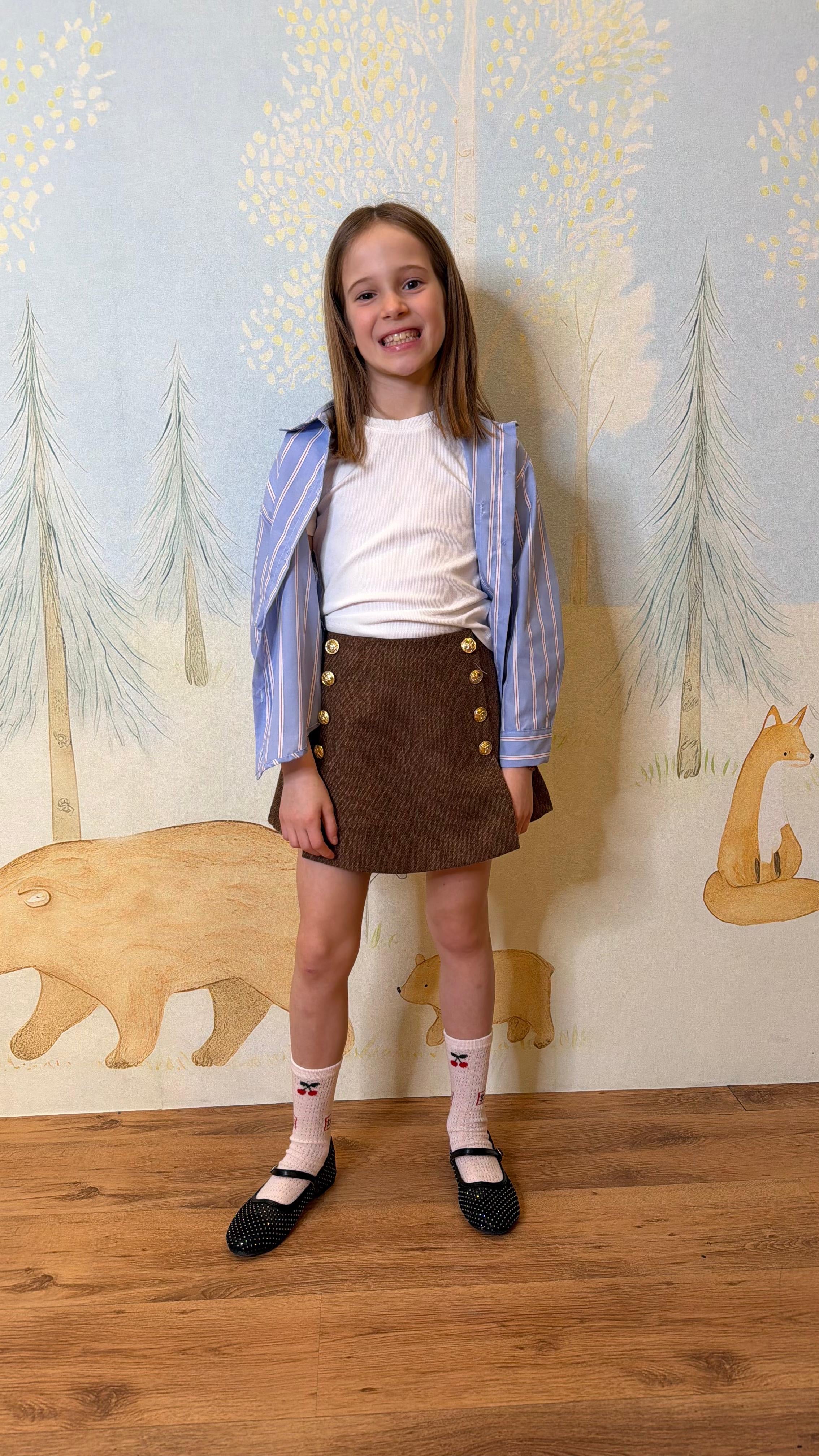GONNA/PANTALONCINO BOTTONI DORATI 0981 4-14 ANNI