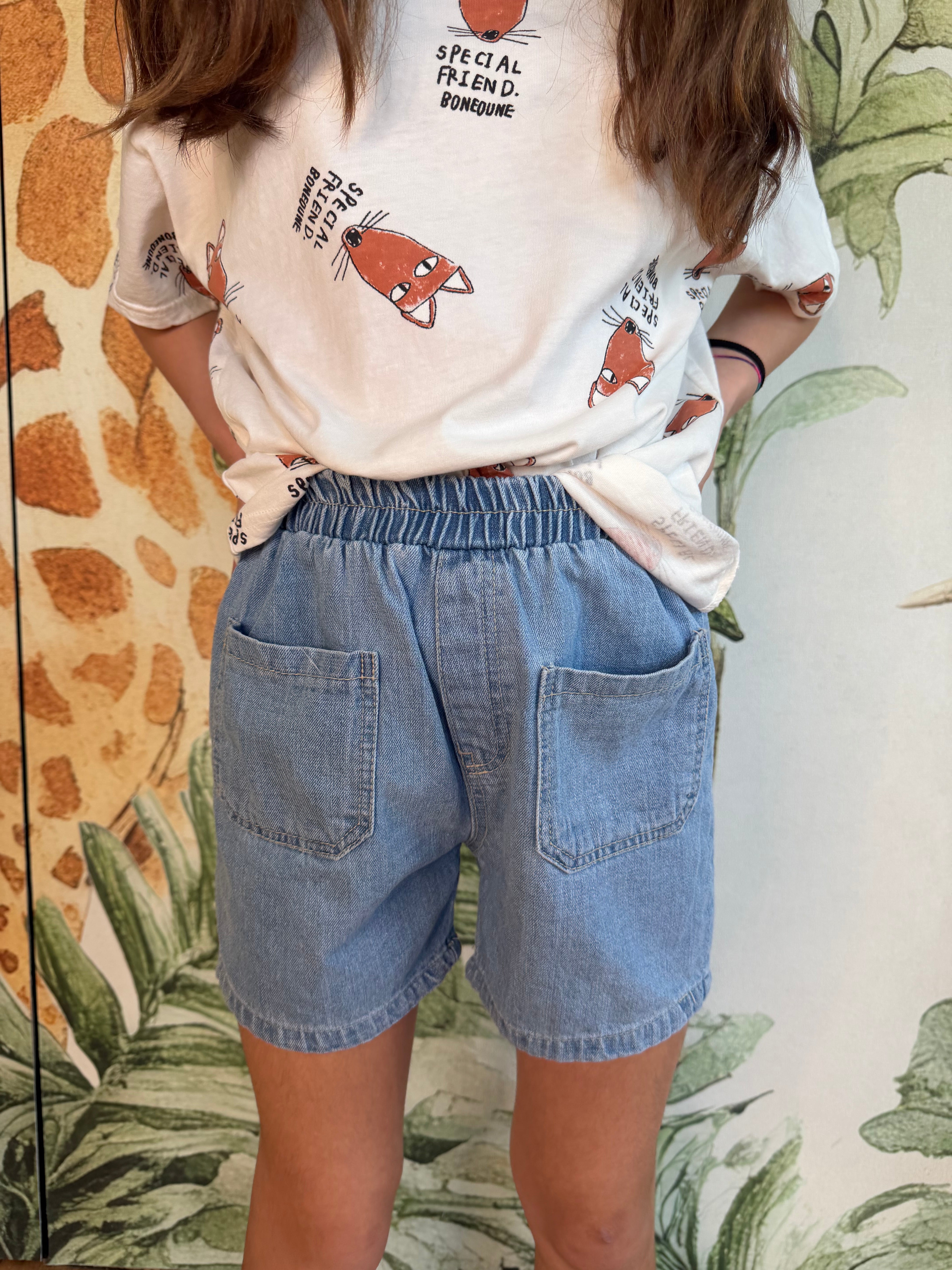 PANTALONCINO DI JEANS SLUB