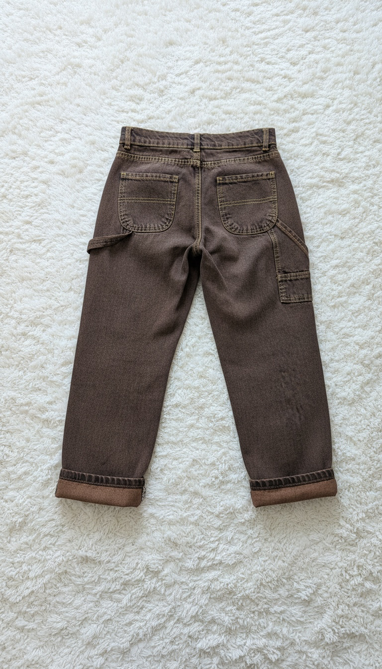 JEANS EFFETTO VINTAGE LACCETTO
