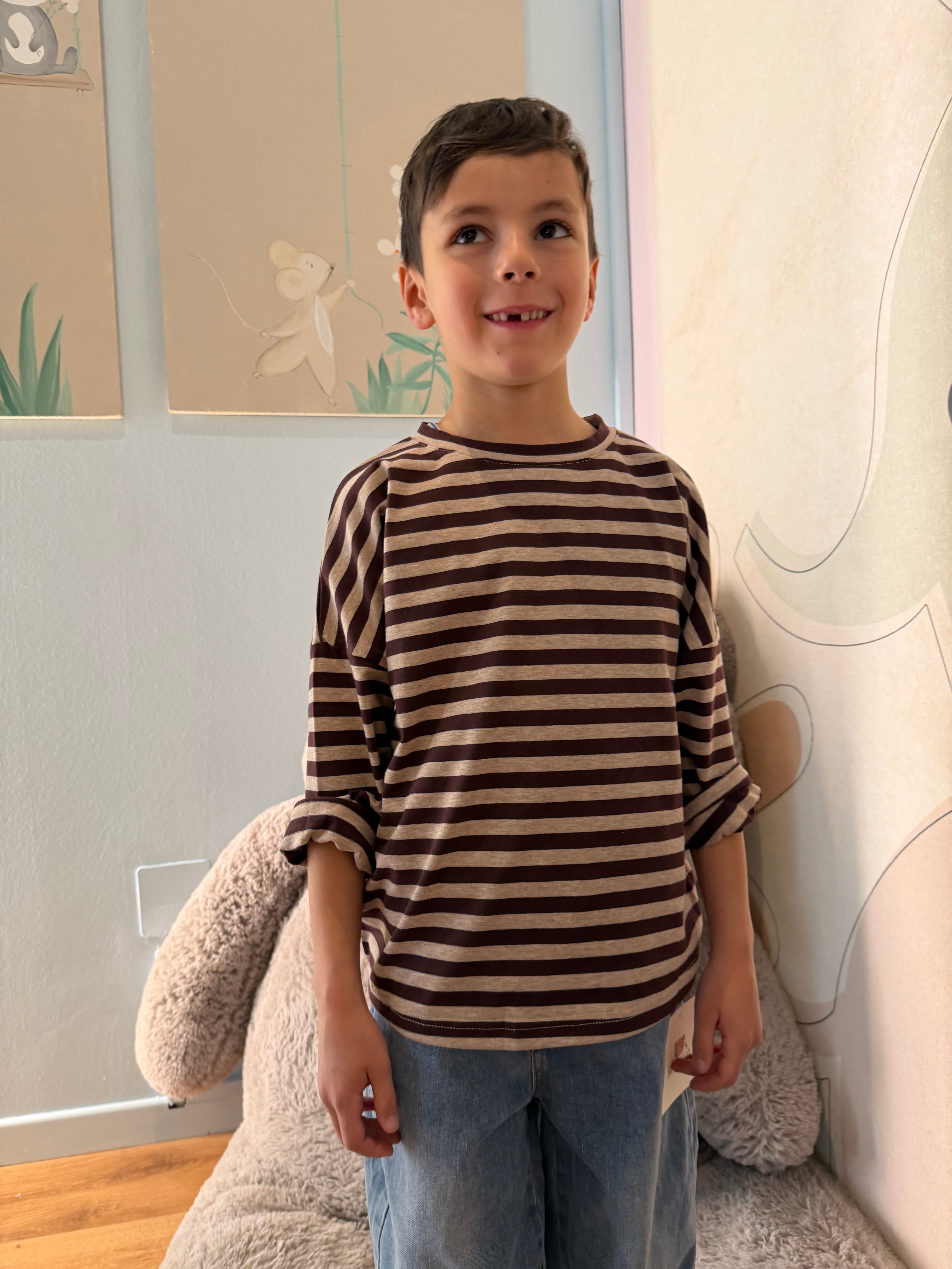 T-SHIRT RIGHE 6778 1-7 ANNI