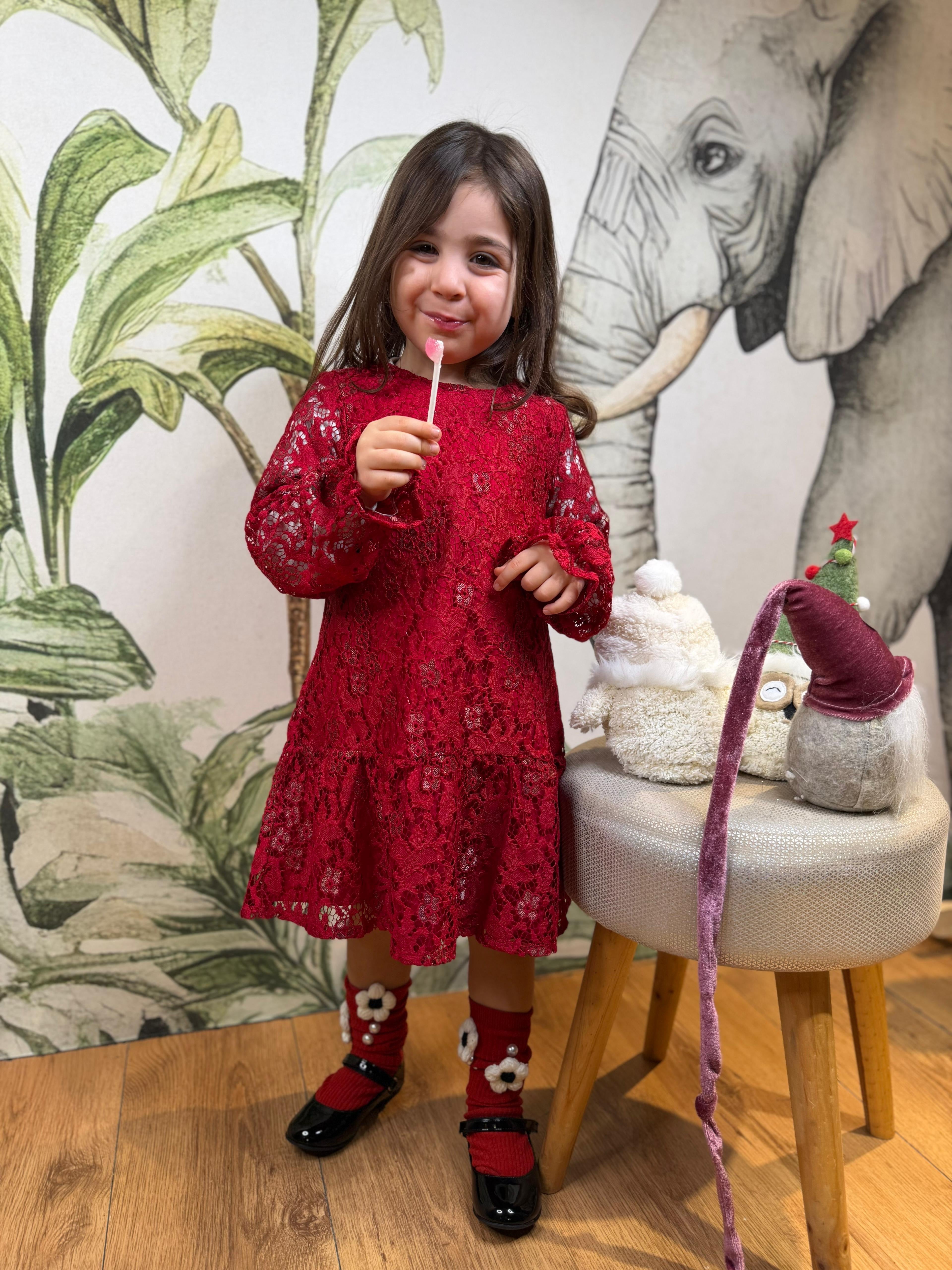 ABITO IN PIZZO DUE COLORI JH8216