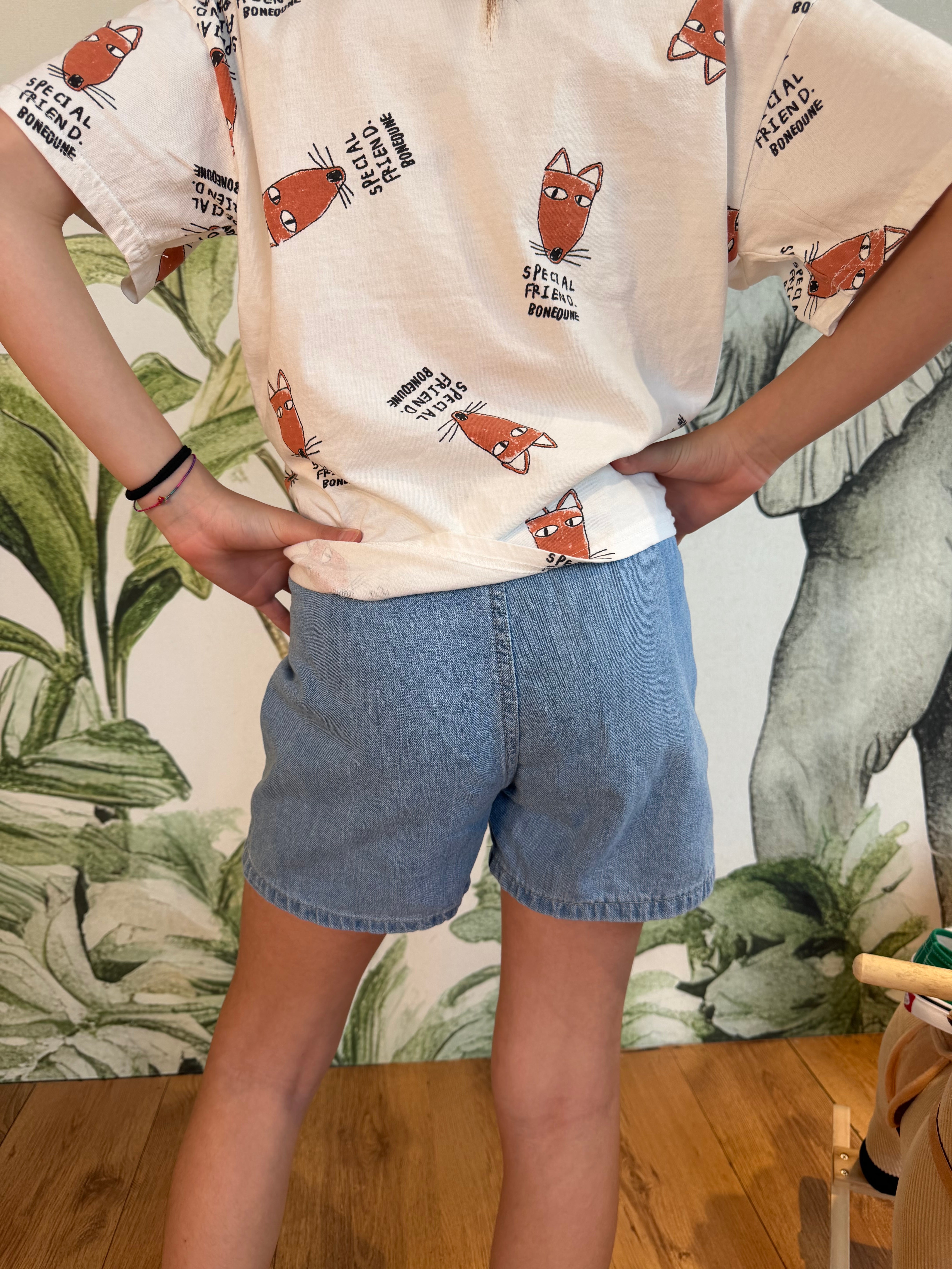 PANTALONCINO DI JEANS SLUB