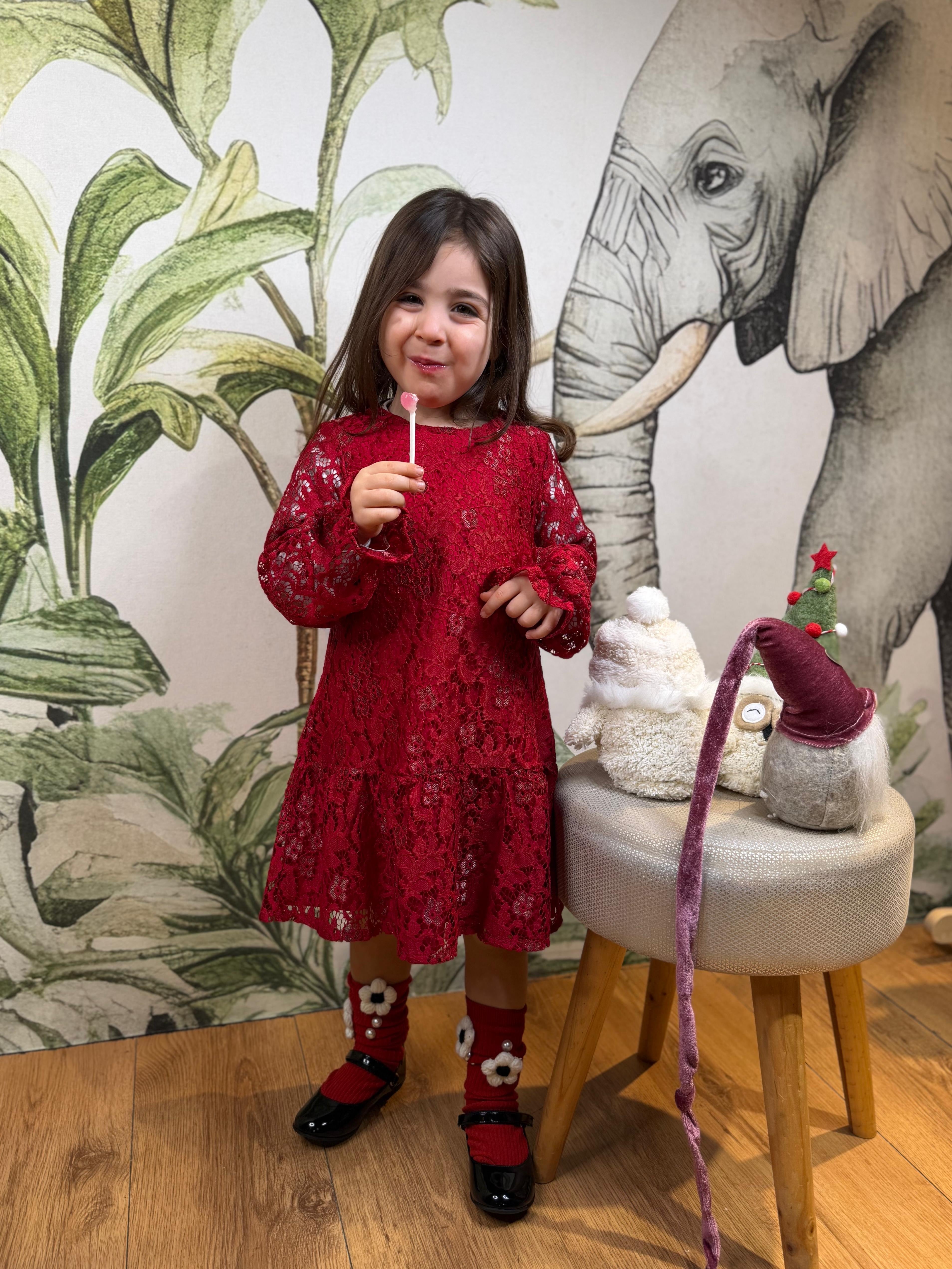 ABITO IN PIZZO DUE COLORI JH8216