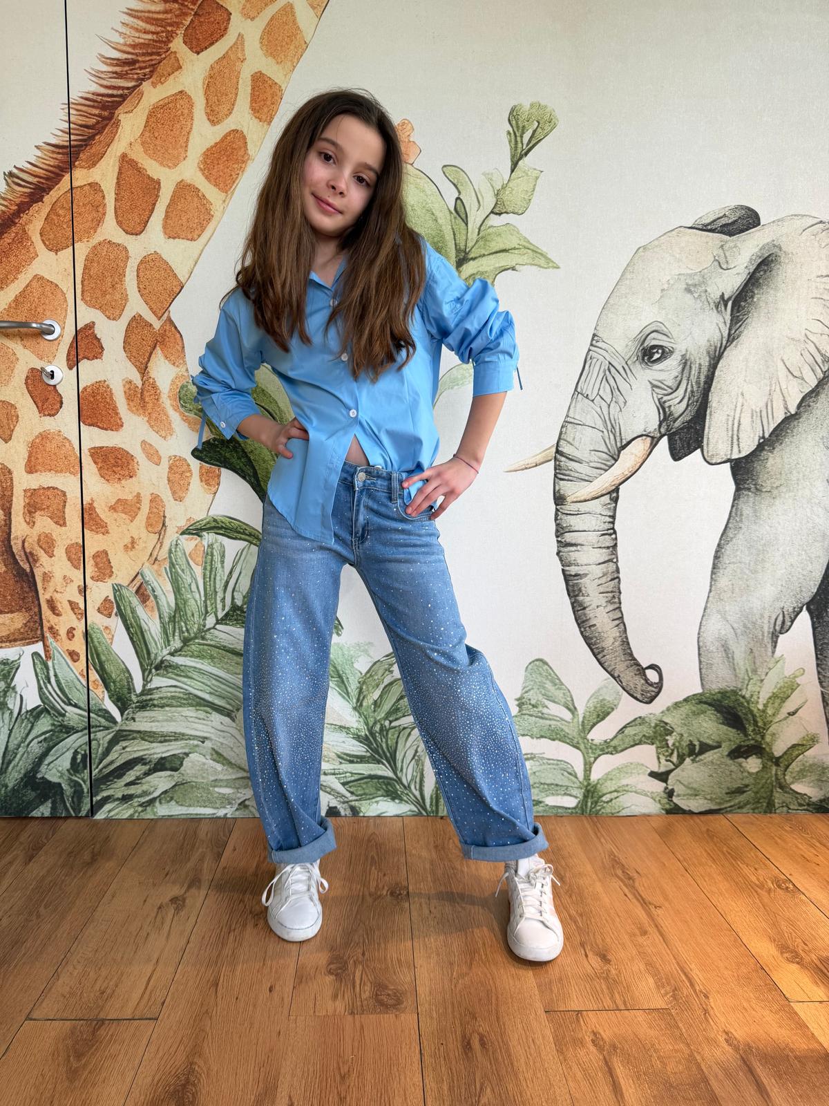 CAMICIA BLU BOTTONI