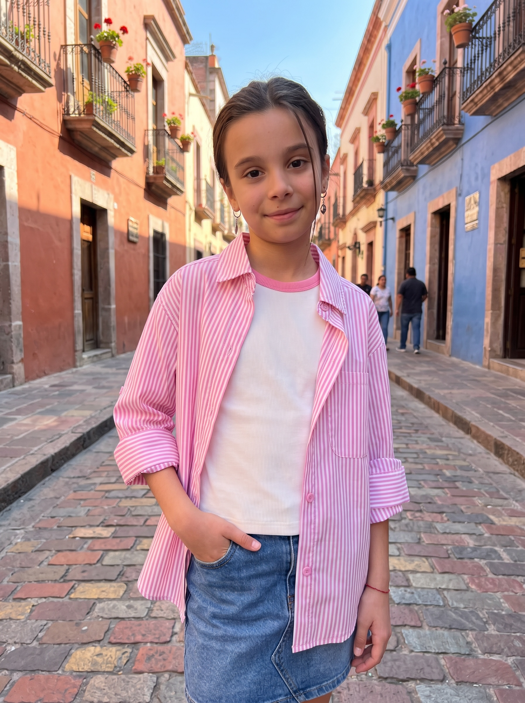 CAMICIA RIGHE ROSA