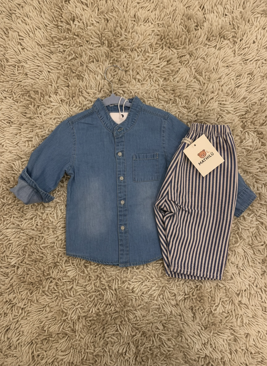 CAMICETTA JEANS NEONATO NO5570