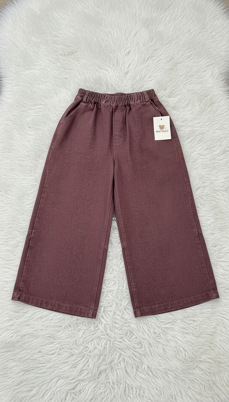 JEANS BORDEAUX GAMBA LARGA