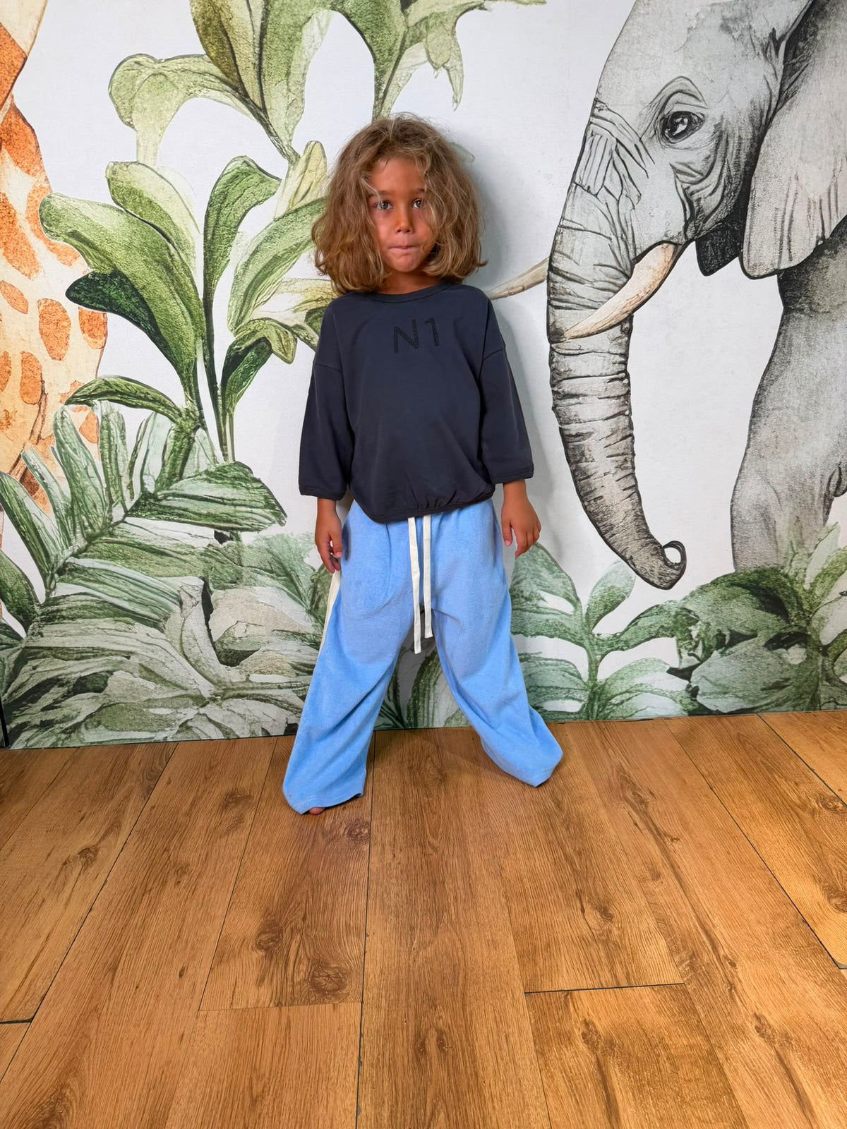 PANTALONE TUTA AZZURRO 7YGH NEW