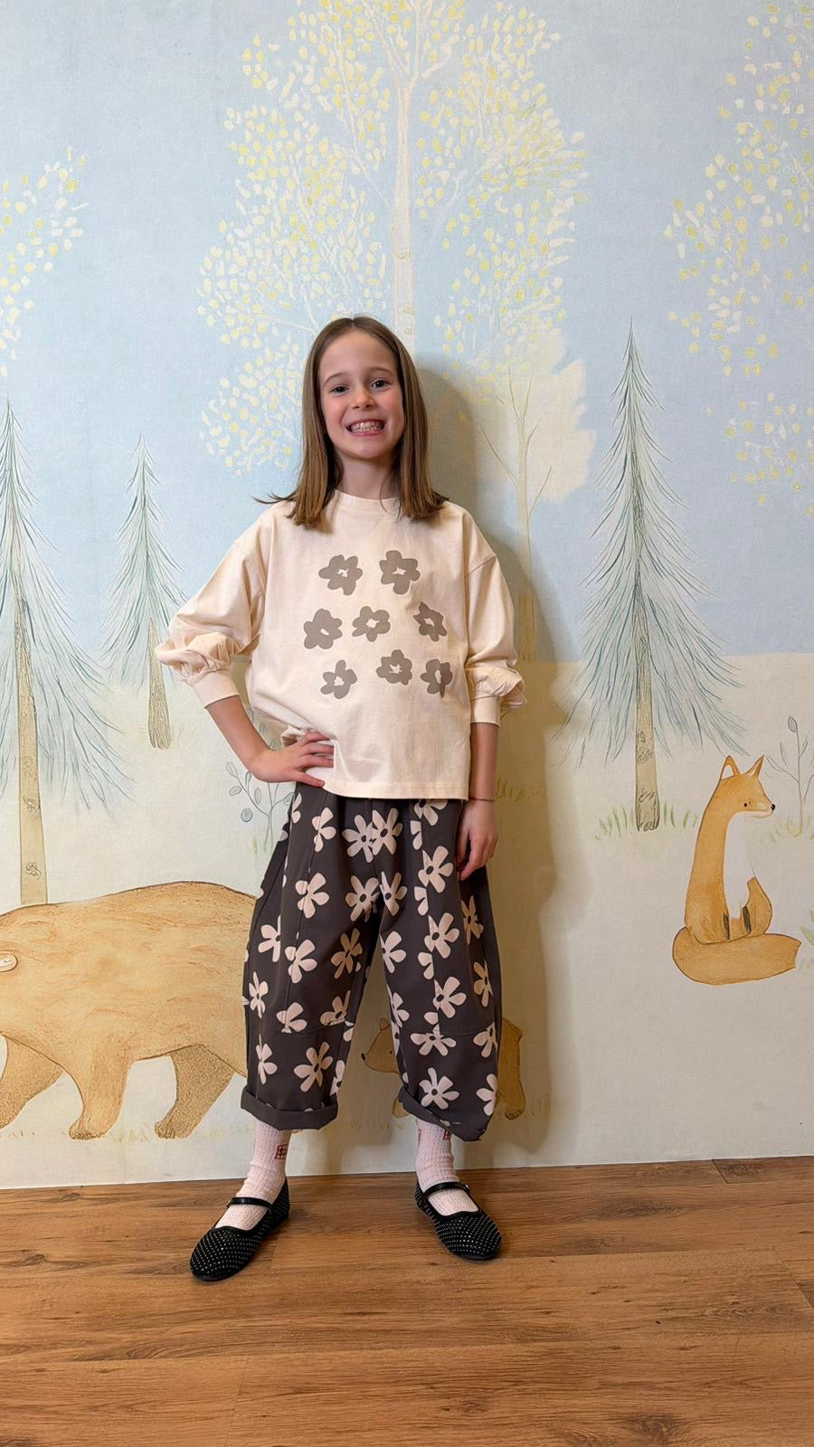 PANTALONE VERDE FIORE 7369