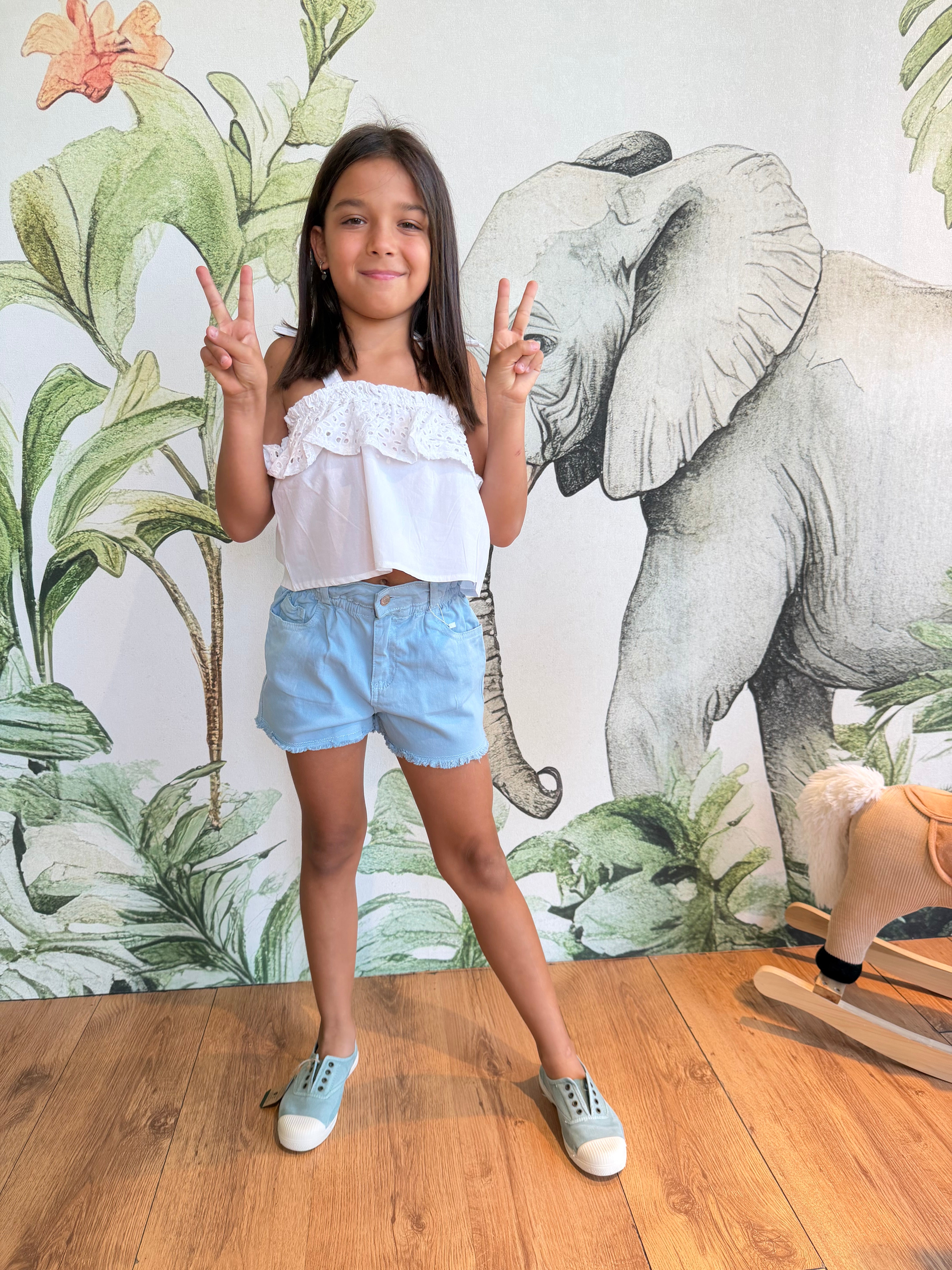 TOP FIOCCHETTO BIMBA BIANCO