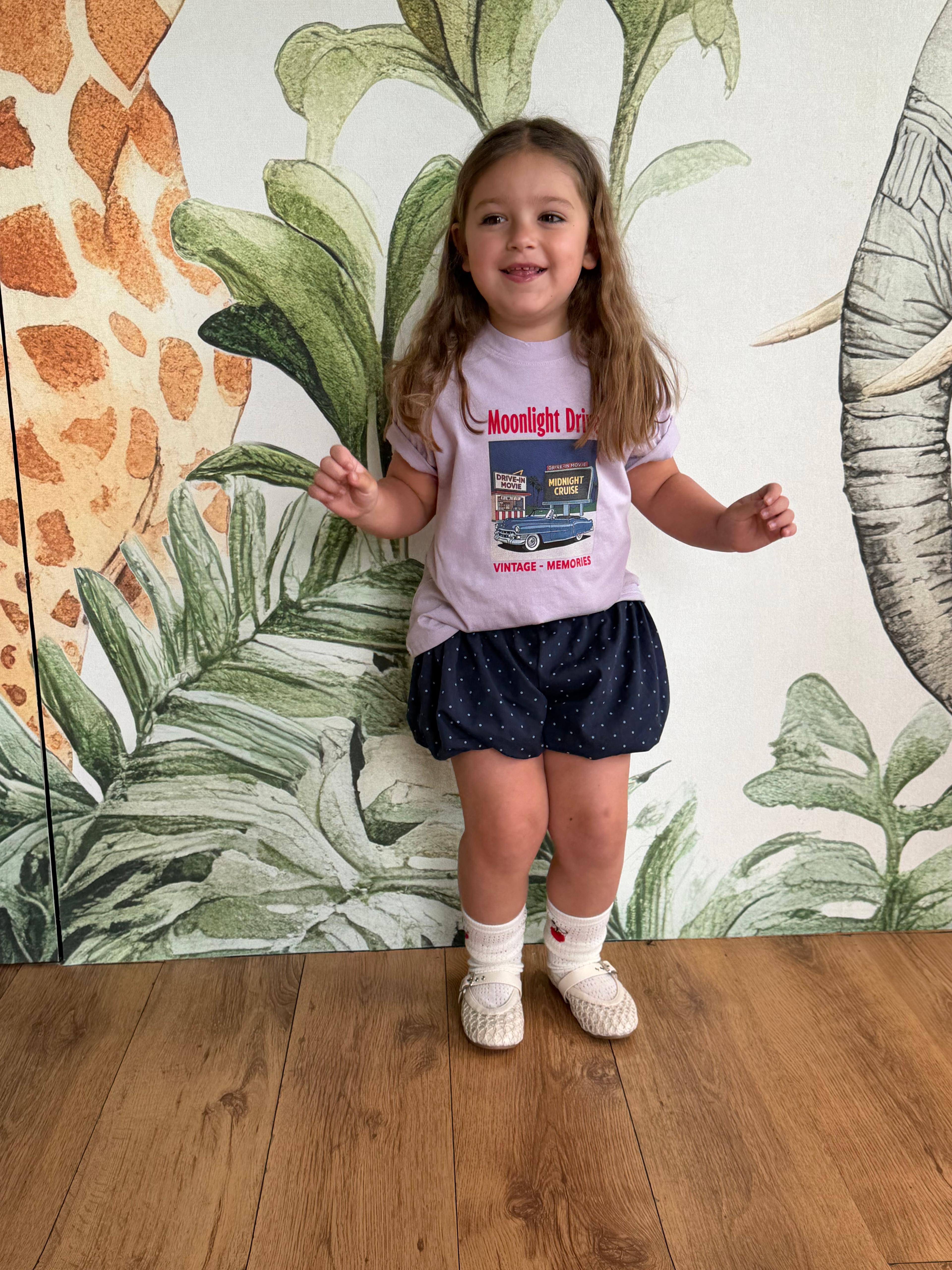 PANTALONCINO BLU POIS