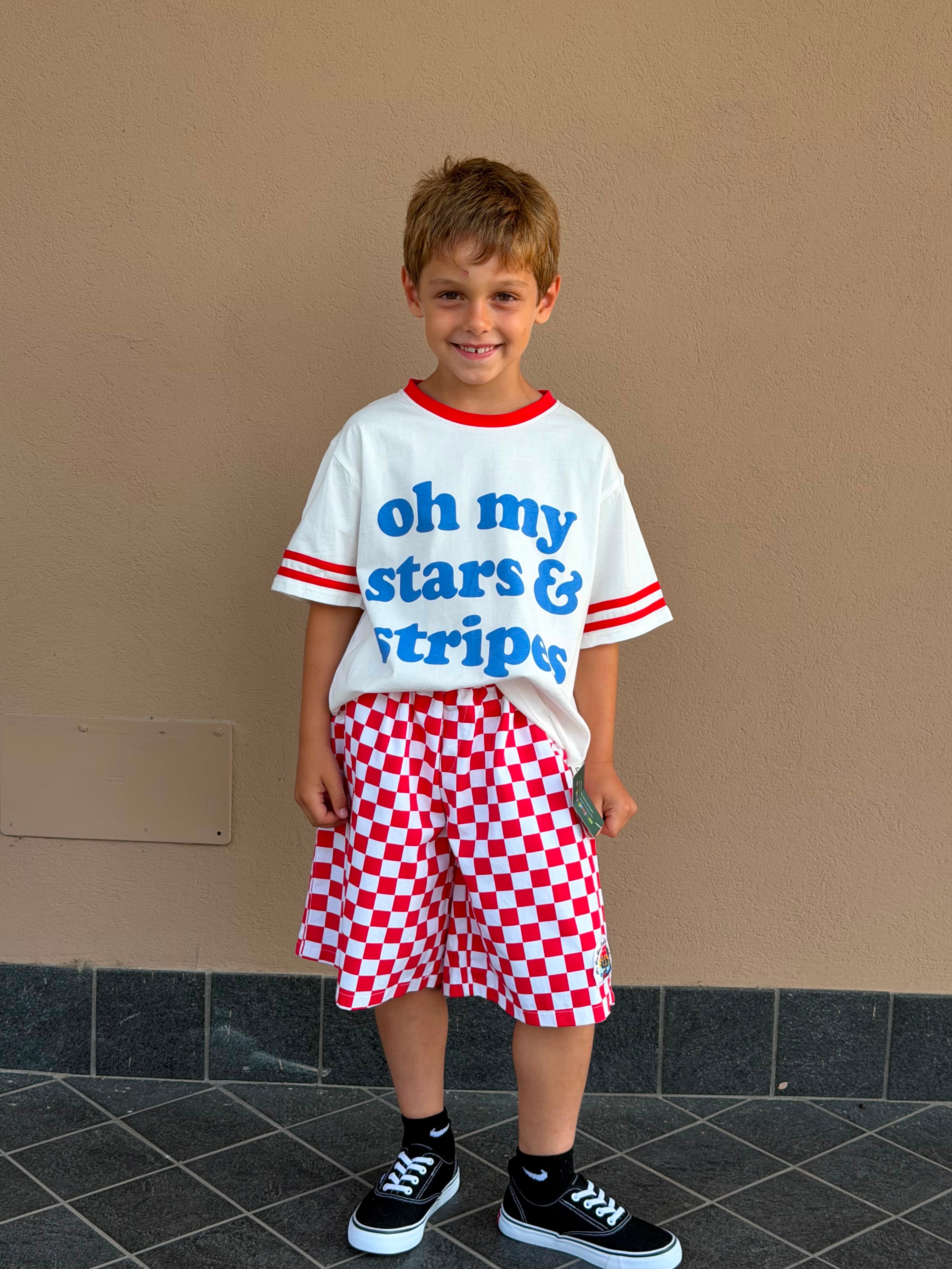 T-SHIRT OH MY STAR AND STRIPES MINIMALIST FOLK