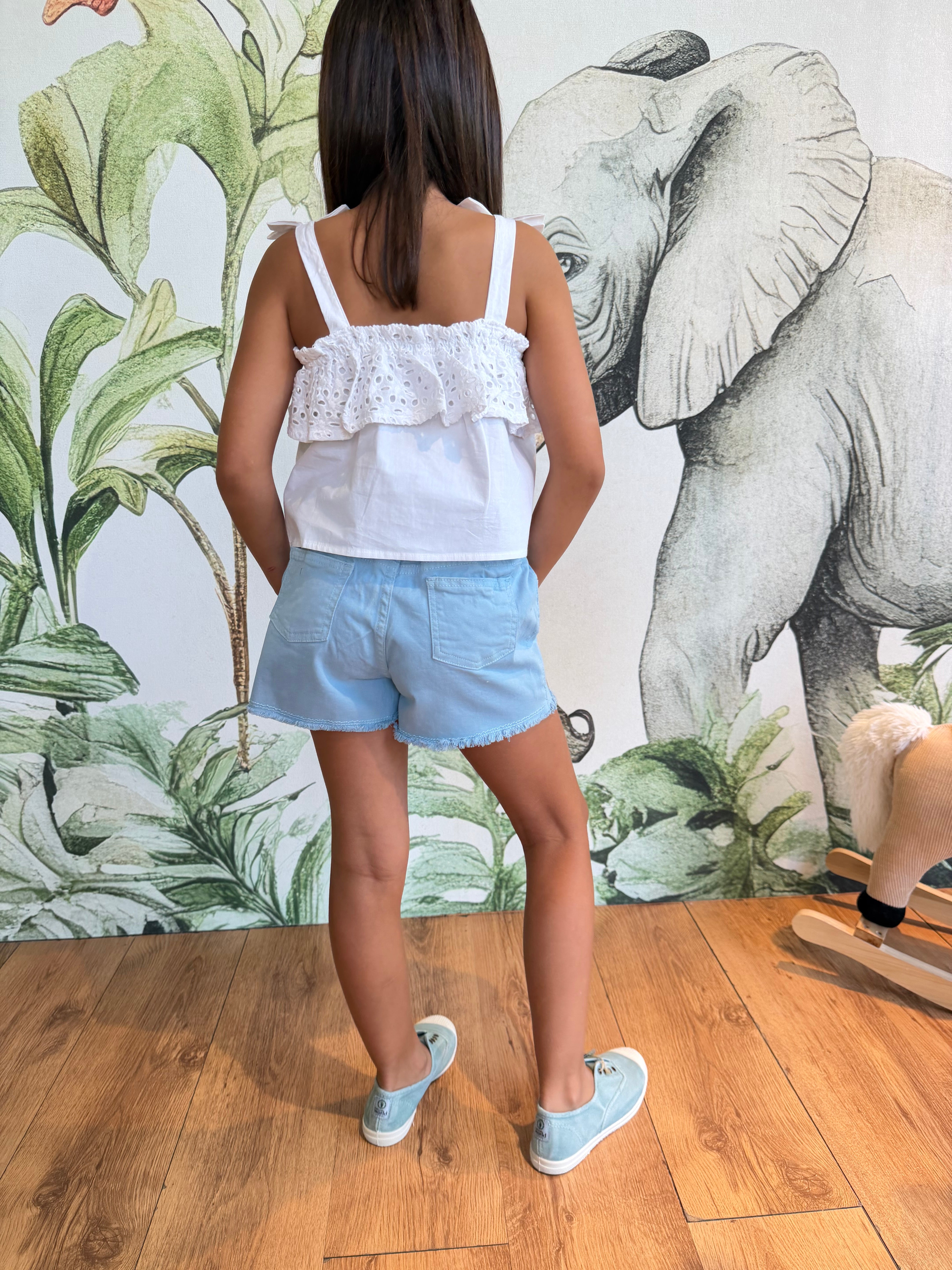 TOP FIOCCHETTO BIMBA BIANCO