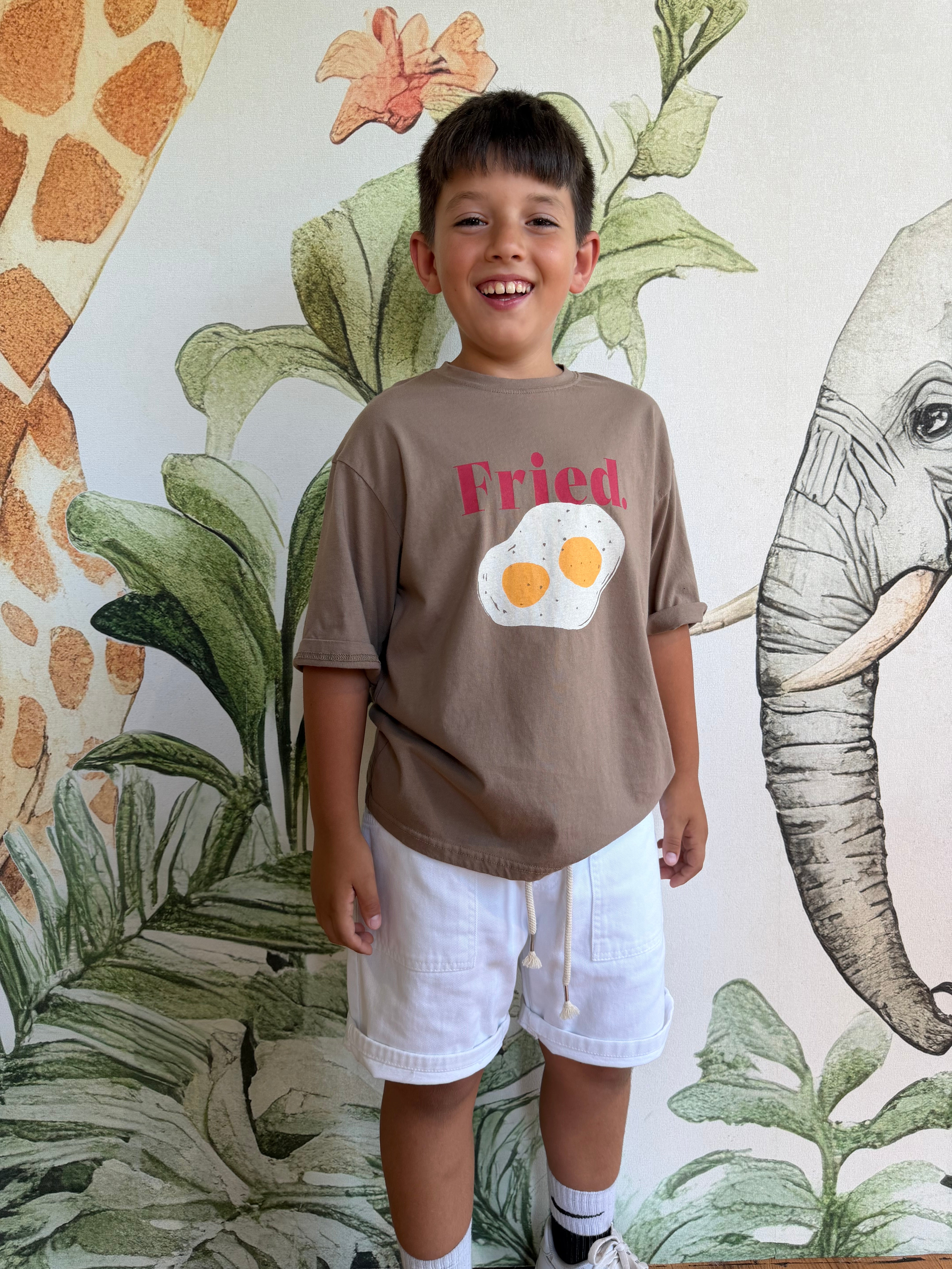 T-SHIRT MARRONE UOVO