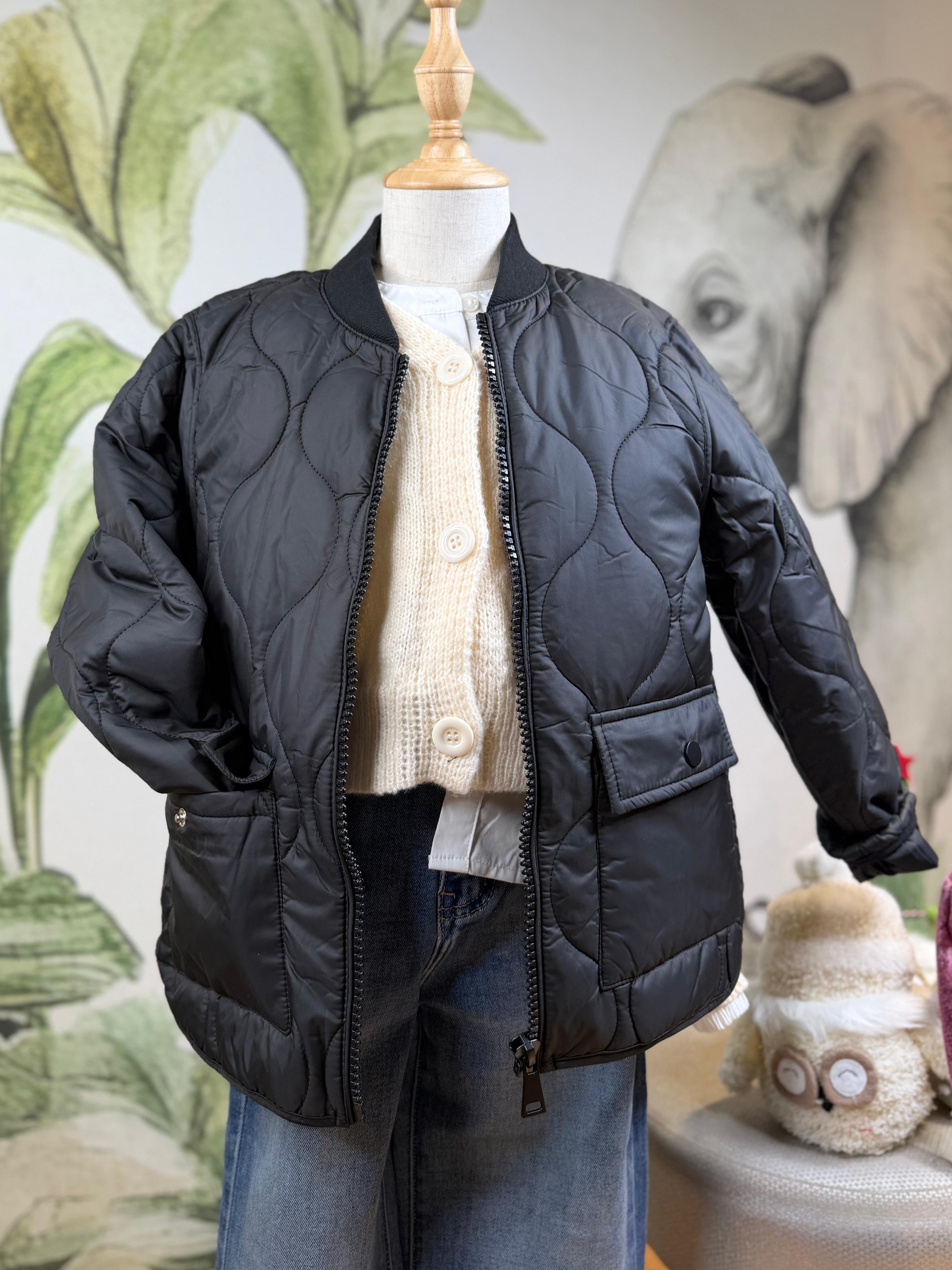 GIACCA TRAFORATA NERA GRA9091