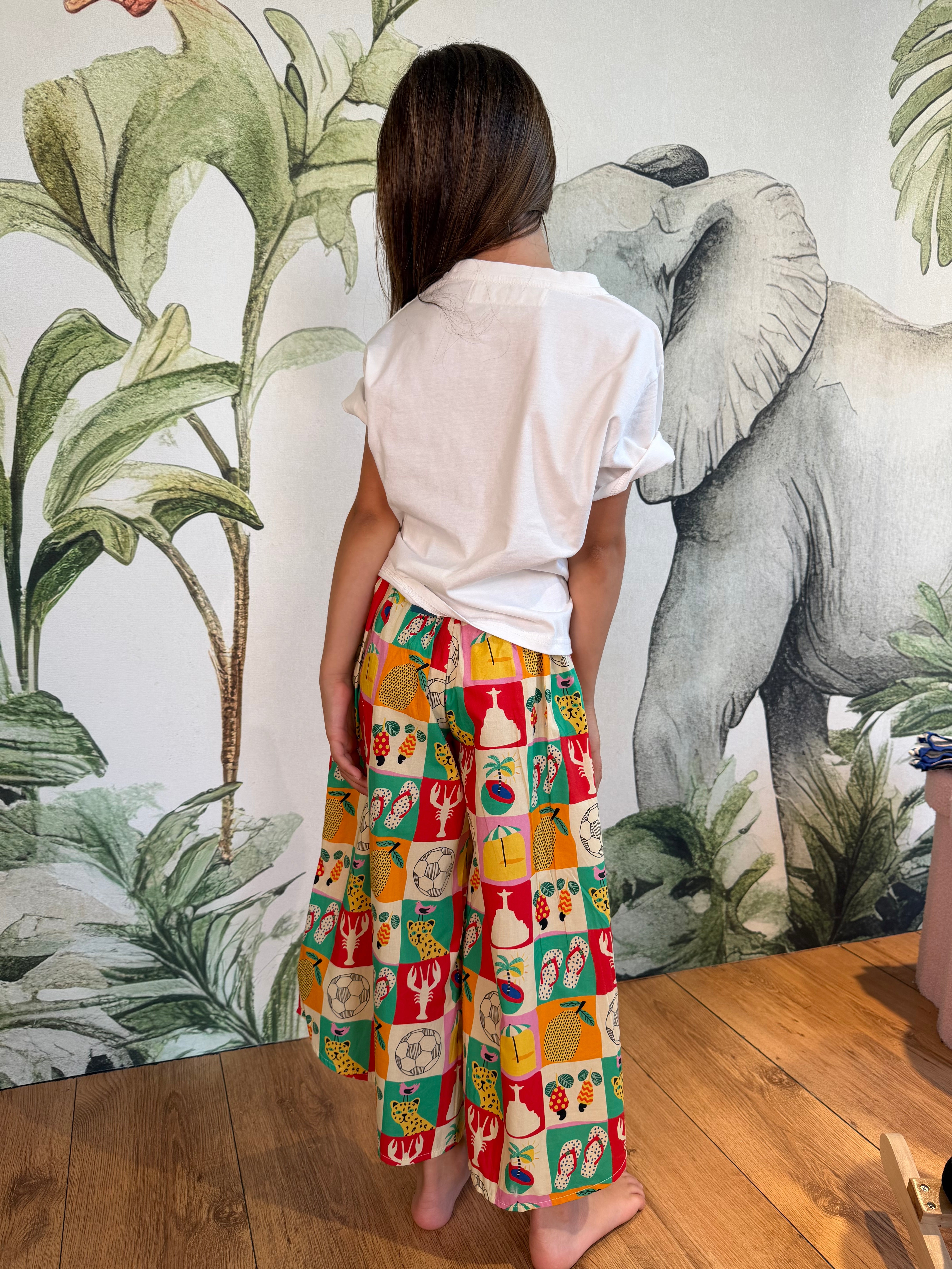 PANTALONE FANTASIA GAMBA LARGA