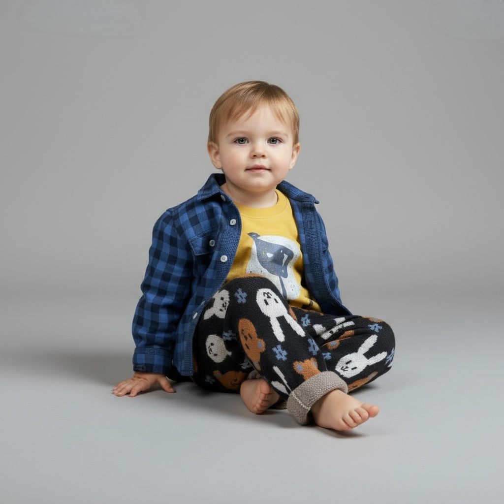 CAMICIA QUADRETTI BLU YF-095 6-36 MESI