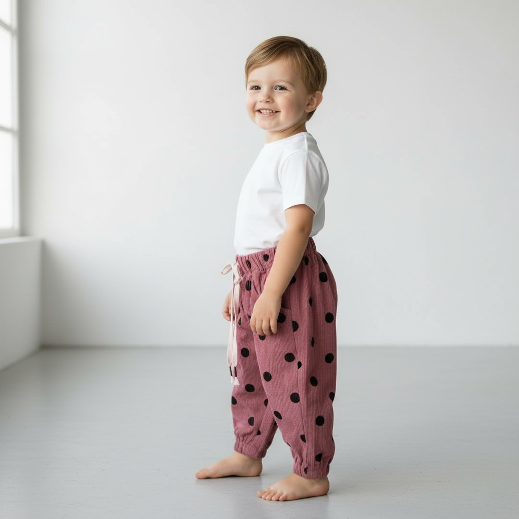 PANTALONE POIS BBD61 2-7 ANNI