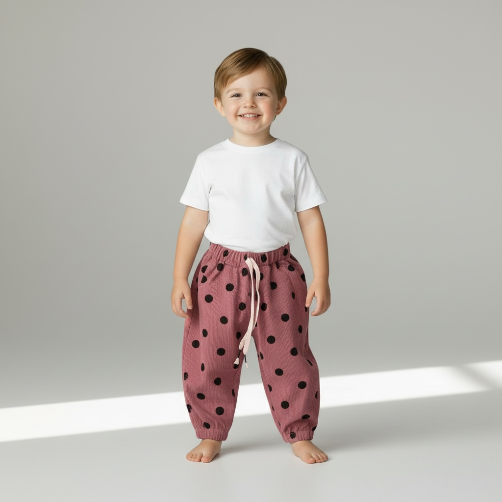 PANTALONE POIS BBD61 2-7 ANNI