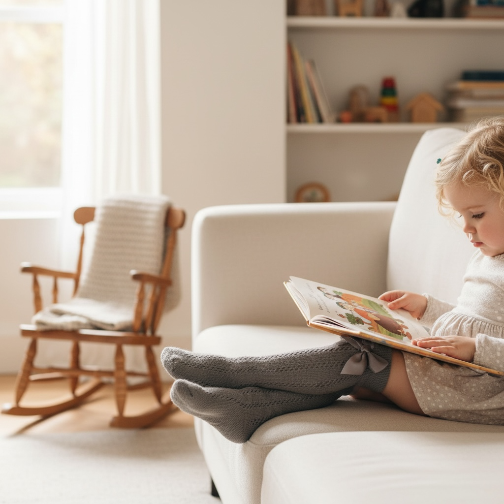 CALZE GRIGIE CON FIOCCHETTO RFL8442 4-8 ANNI