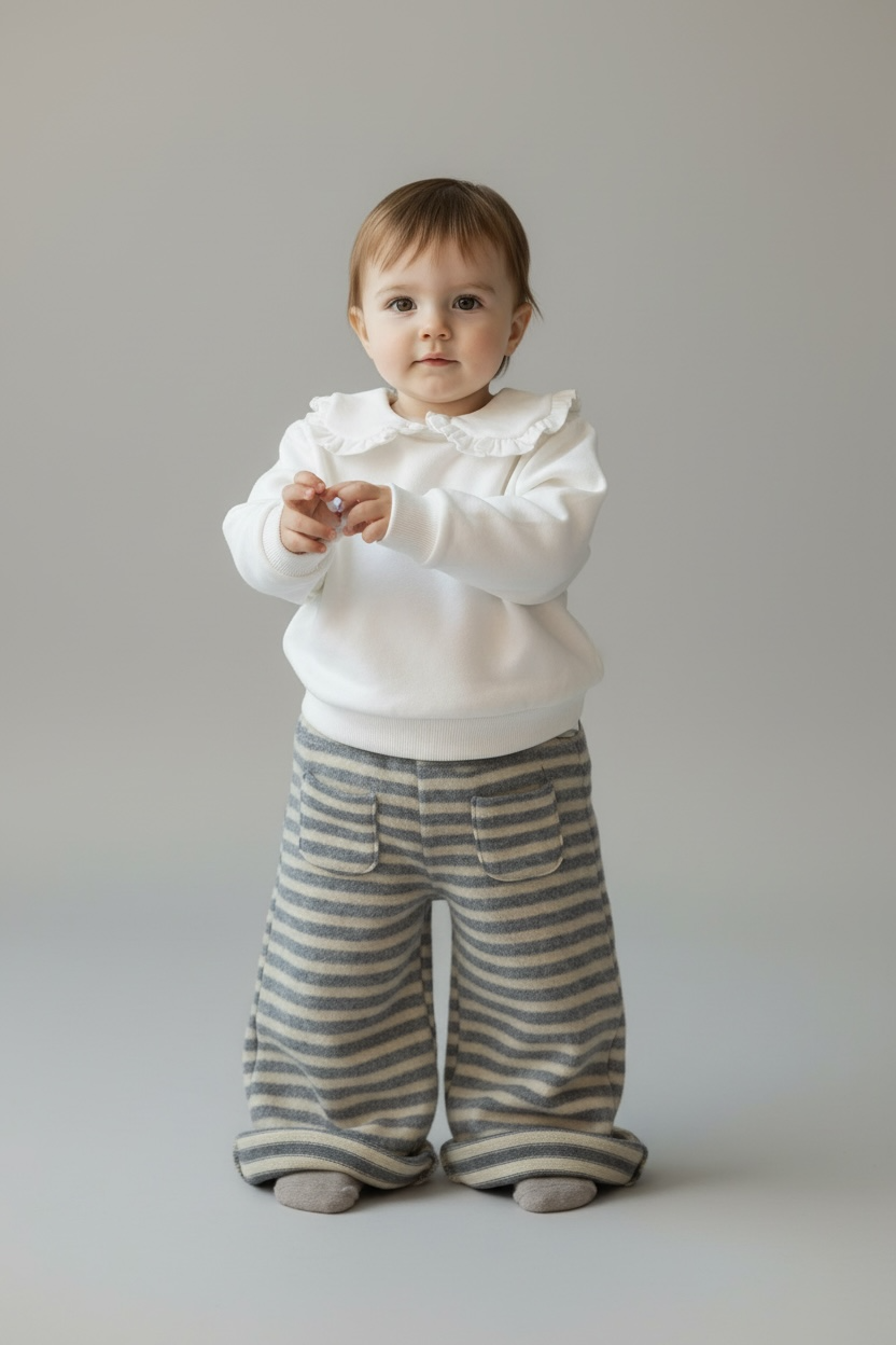 PANTALONI A RIGHE PAIL839 1-7 ANNI