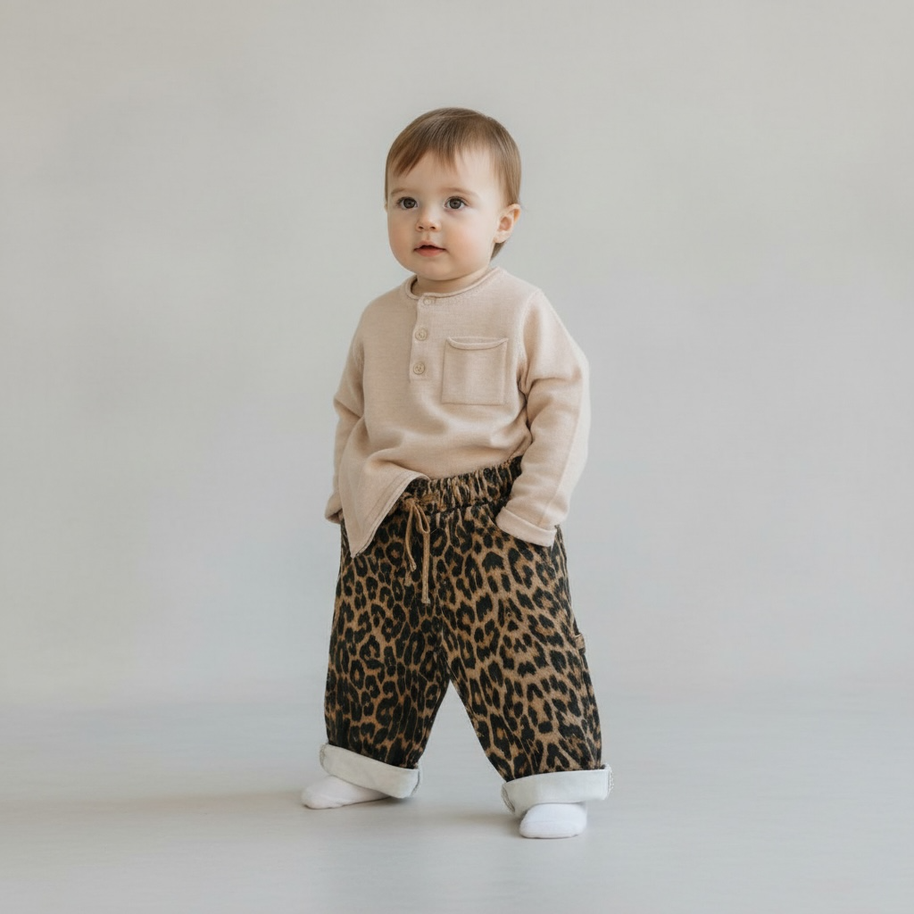 JEANS LEOPARDATO E24M 12-36 MESI