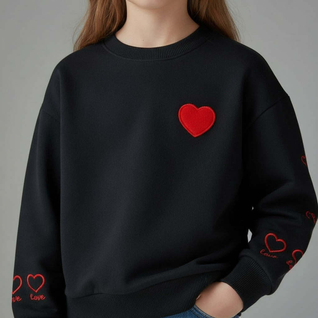 FELPA CUORE J580069 4-12 ANNI