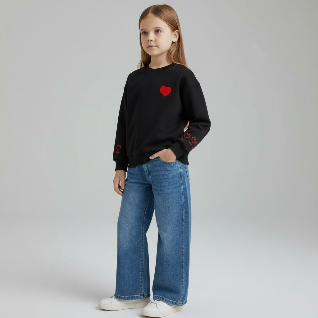 FELPA CUORE J580069 4-12 ANNI