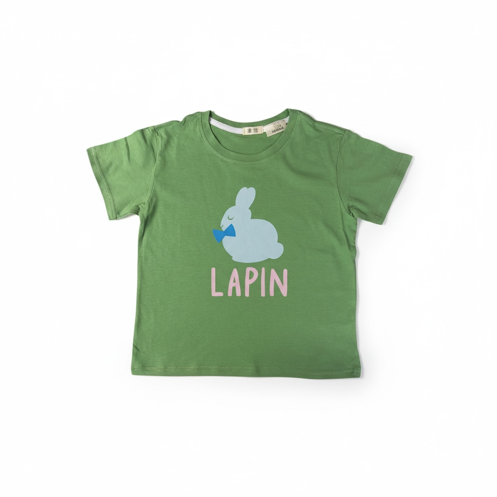 T-SHIRT VERDE LAPIN 2-9 ANNI
