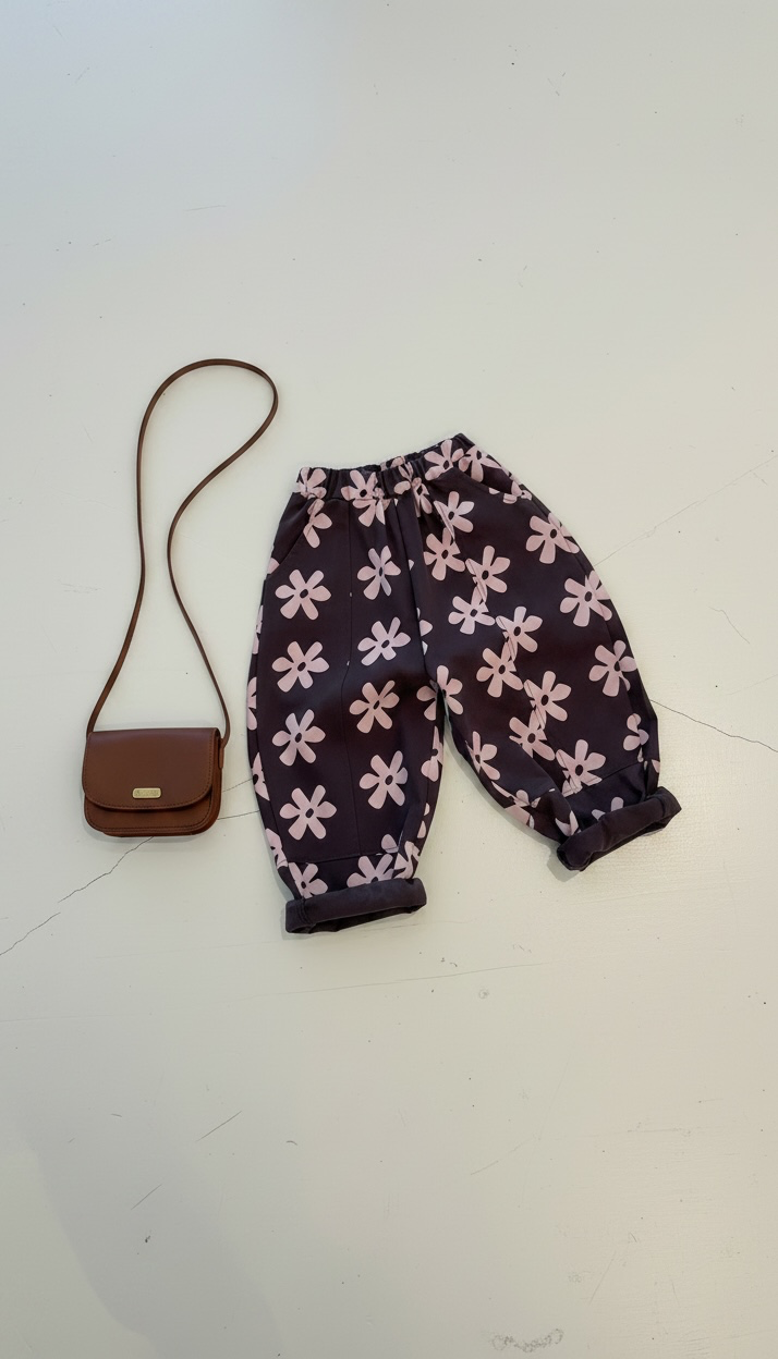 PANTALONE FIORI BEIGE