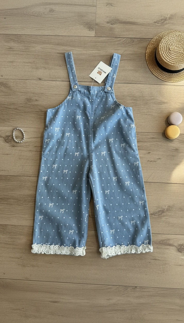 SALOPETTE POIS E FIOCCHI
