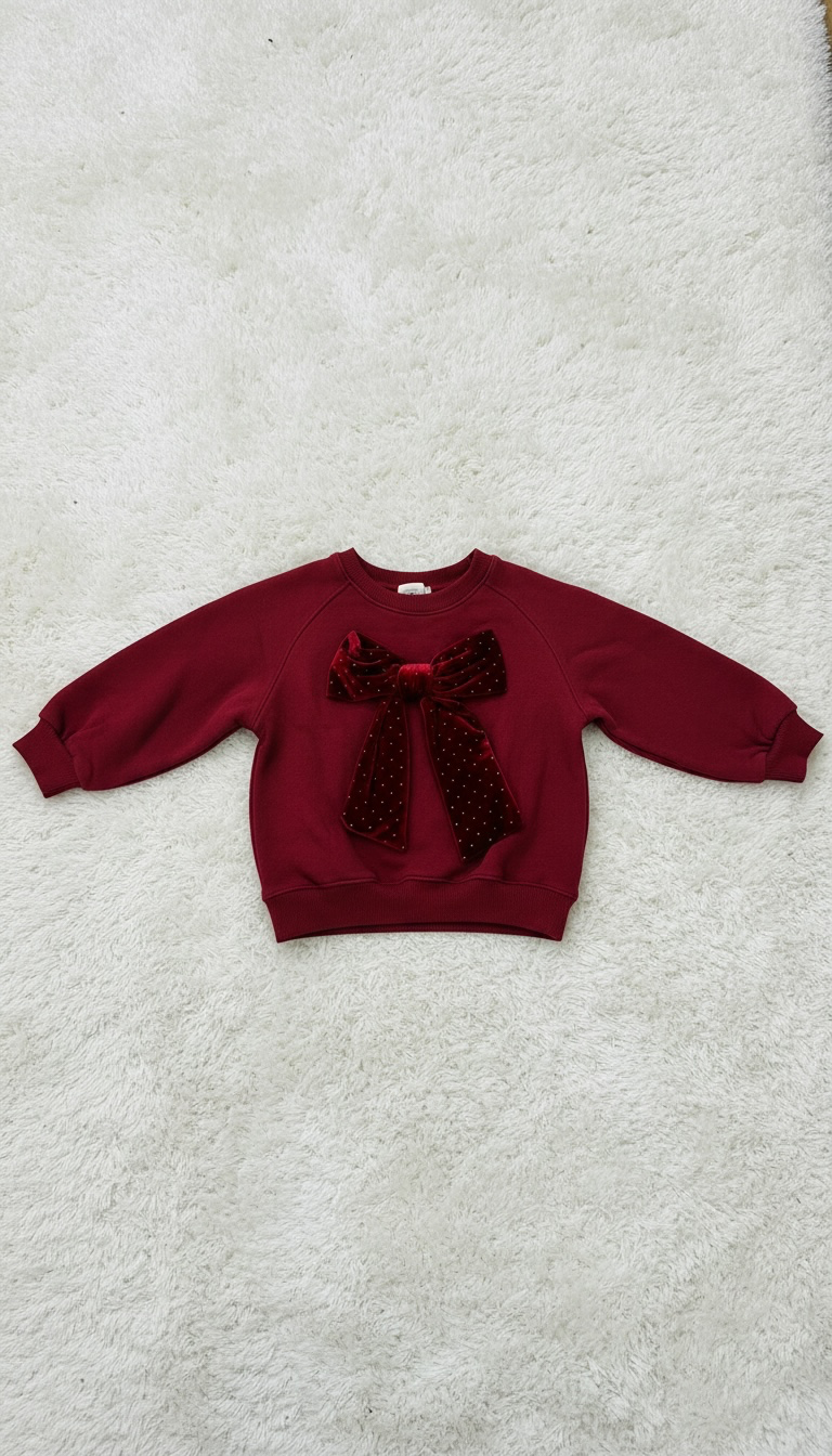 FELPA FIOCCO BORDEAUX 4-5 ANNI