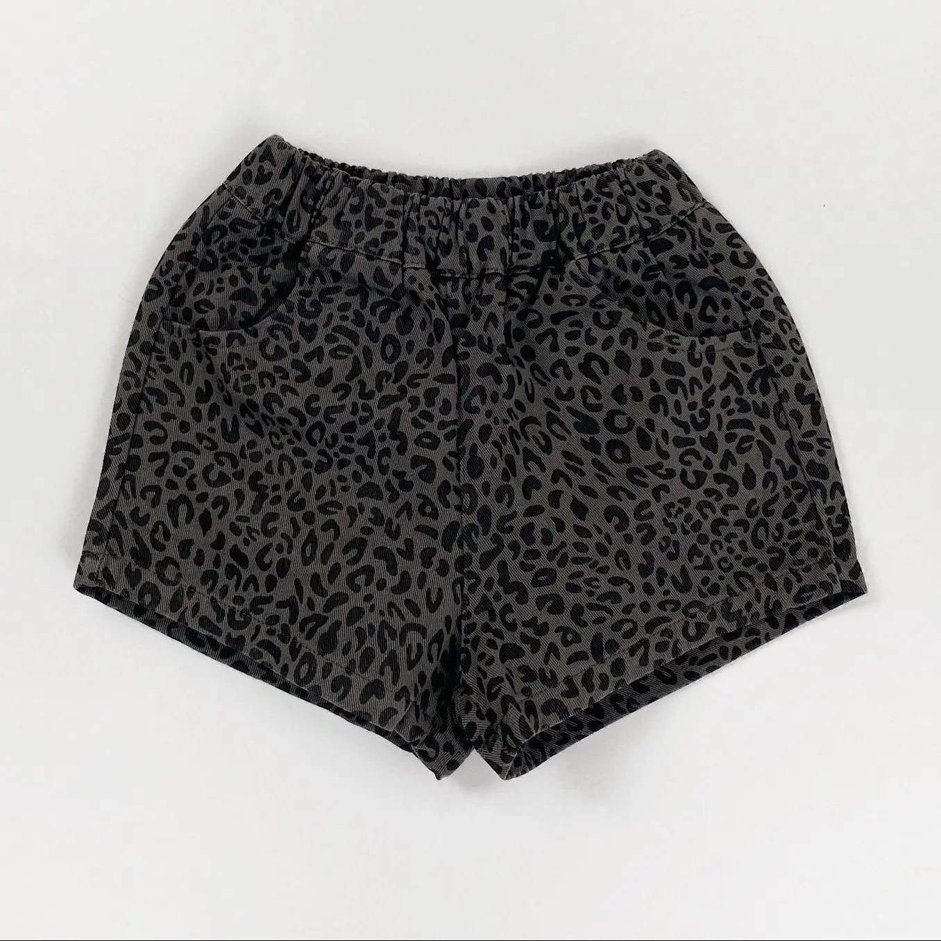 PANTALONCINO LEOPARDATO GRIGIO